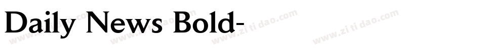 Daily News Bold字体转换